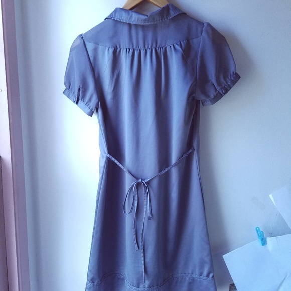 Gray/Silver Ruffled Shift Dress - Picture 3 of 5
